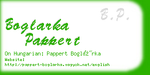 boglarka pappert business card